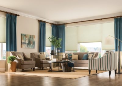 Graber cellular shades with drapery